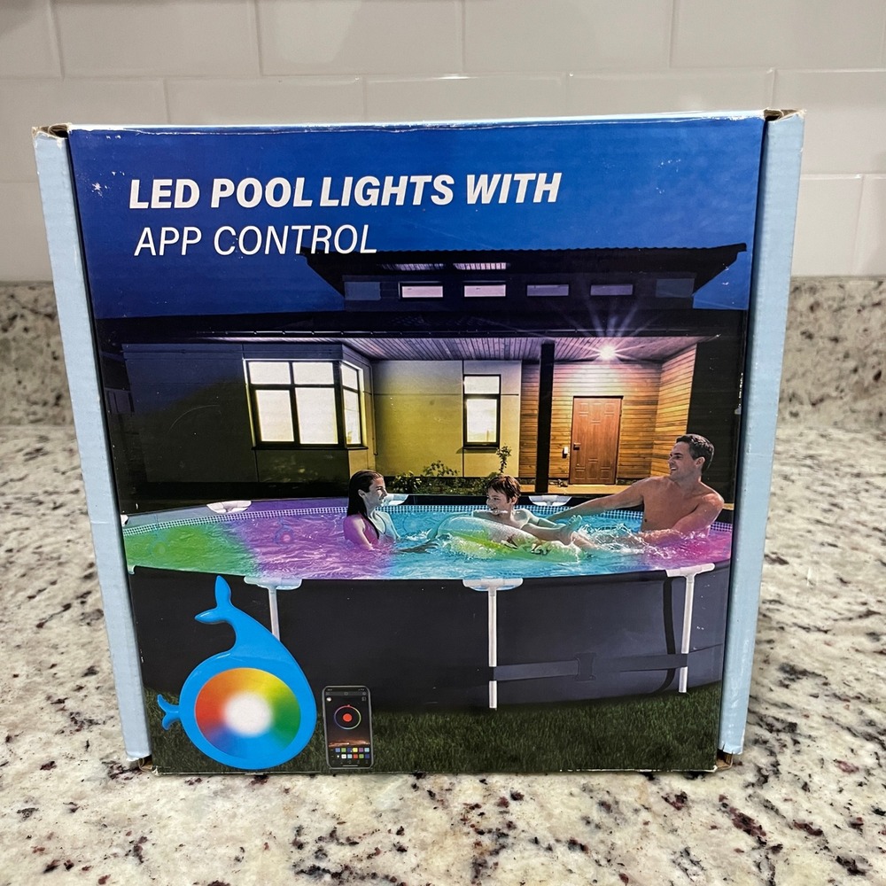 LED Pool Lights RGB Waterproof App‎ Controlled Whale Design Swimming Lamp